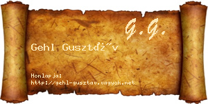 Gehl Gusztáv névjegykártya