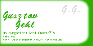 gusztav gehl business card